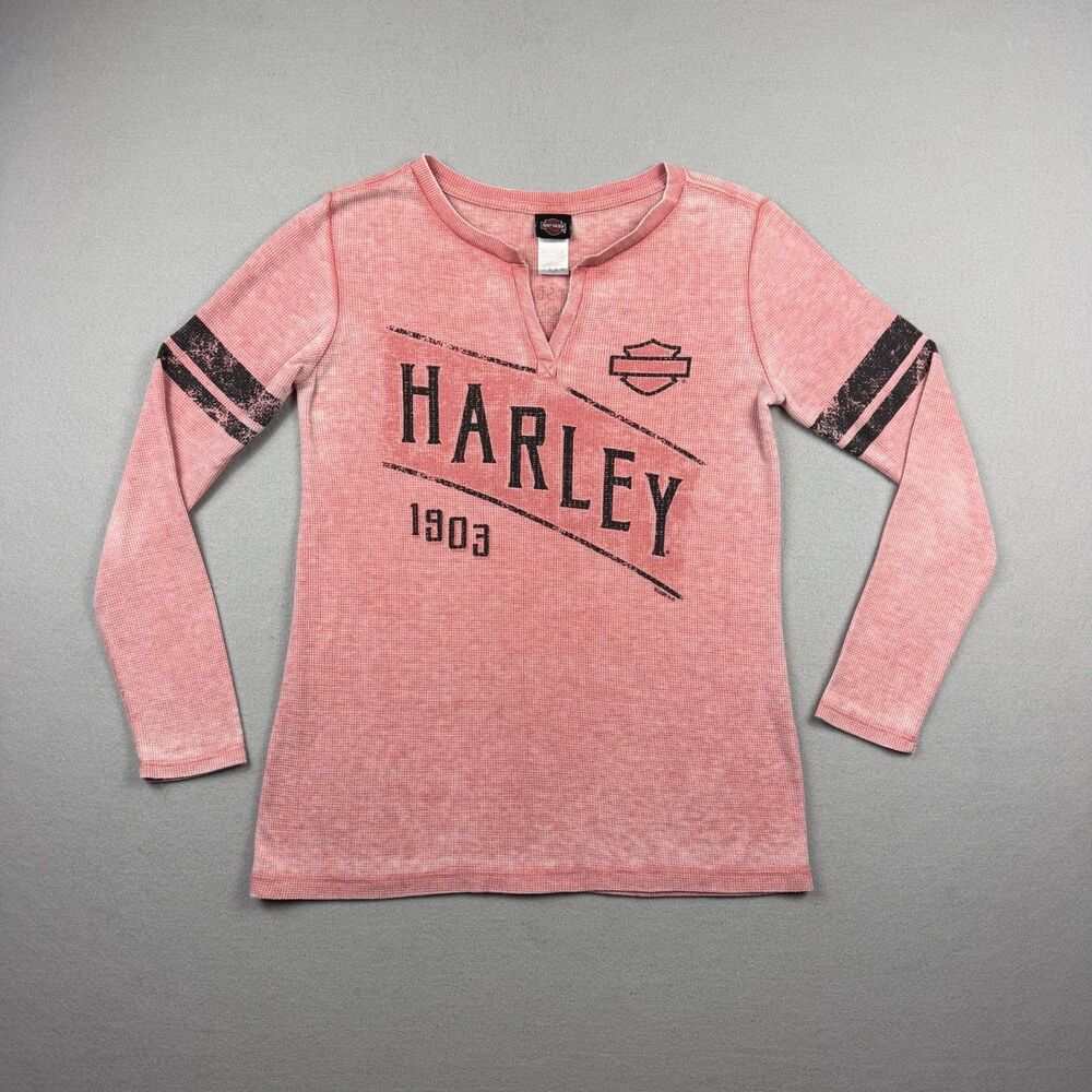 Harley Davidson 1903 Women S Pink Thermal Long Sleeve Superstition Arizona Shirt